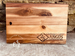 Custom Personalized Engraved Live Edge Board 18x12 Acacia Custom Board