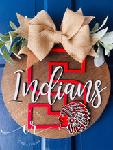 Load image into Gallery viewer, Seneca Indians Door Hanger / School Spirit Door Hanger
